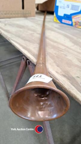 Large copper hunting horn