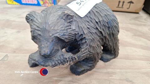 Carved wooden bear