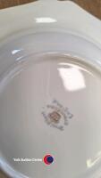 Royal Albert Crown china, England - large bowl and 6 dishes, flowers - 3