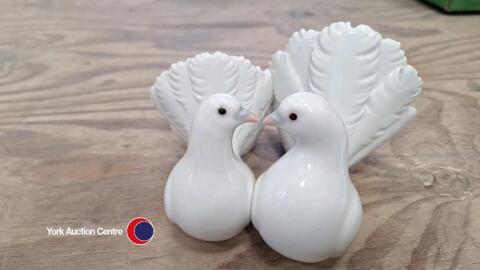 2 x Turtle Doves plus a white Lladro