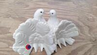 2 x Turtle Doves plus a white Lladro - 3
