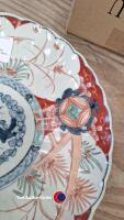 Large Japanese plate mosaic design with fern pattern to rear - 3