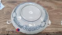 Large Japanese plate mosaic design with fern pattern to rear - 4