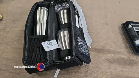 Stainless steel travel mug set
