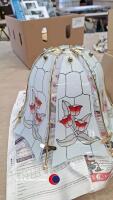 2 x Matching glass lamp shades - 2