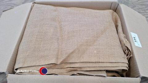 3 x pieces of hessian, new