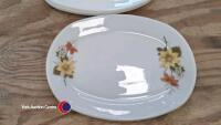 6 x Pyrex oval steak plates - 2
