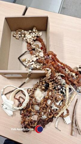 Basket of costume jewelery