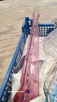 2 x tall pink bottles and a ships decanter - 3