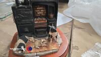 Border Fine Arts Scene - In from the cold, JH.62 1991 and Old the Kitchener Black Range etc. 2 collies & a lamb on wooden plinth - 3