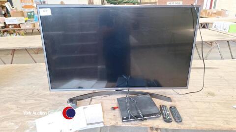 LG 43' LED TV plus Bush DVD player and remotes