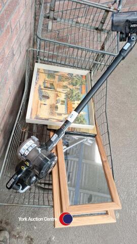 Vax Blade hoover, 2 wooden frame mirrors plus pictures