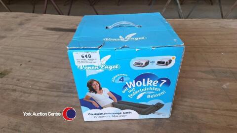 Vein Angel, pneumatic leg massager with instruction book GWO