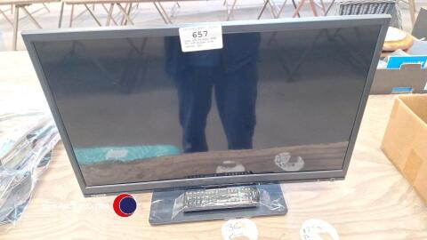 24in LCD Toshiba HDMI TV/ DVD player with remote, gwo