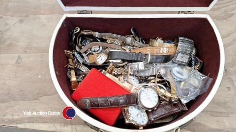 Case of ladies and gents watches