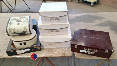 2 x boxes of jewellery display boxes