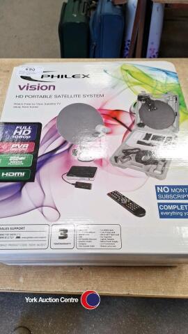 Philex vision HD portable satellite system, BNIB