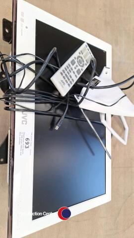 Television with built in DVD plus remote and wall bracket