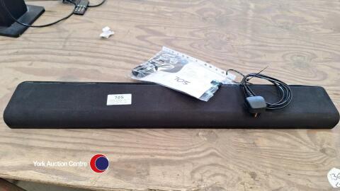Yamaha Soundbar YAS-105 with Bluetooth, c/w remote, optical lead and manual.