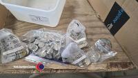 Box of old foreign and 6p pieces coins - 3