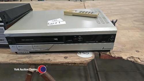 Vintage Mitsubishi VHS recorder with remote (original)