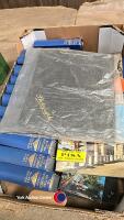 Box of assorted books including volumes of encyclopaedia