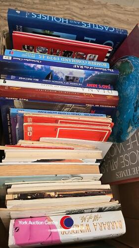 Box of assorted books inc maps