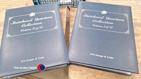 2 x statehood quarters coin and stamp collection in great condition