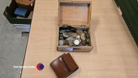 Collection of vintage British and foreign coins