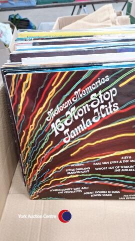 Box of LP records