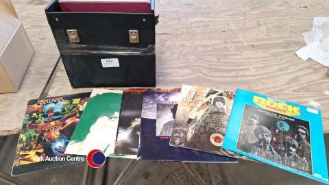 Large box of collectable vinyl records