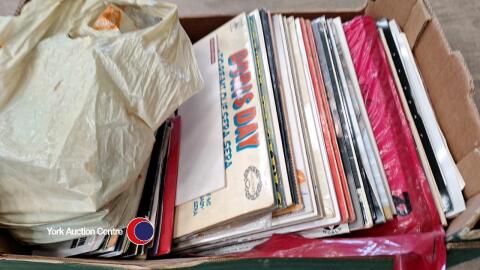 Box of assorted LP's and singles