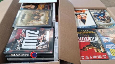 2 x boxes of assorted DVD's