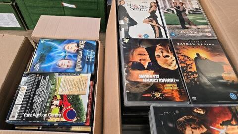 2 x boxes of assorted DVD's