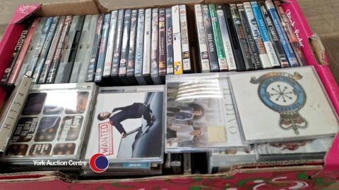 Box of assorted CD's plus DVD's