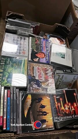 Box of mixed interest CDs, some still sealed