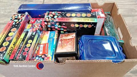 Box of Christmas lights