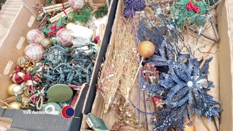 2 x boxes of Xmas decorations