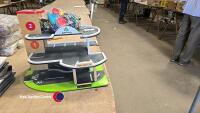 Toy garage with box of cars and toys - 4