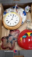 2 Boxes of assorted household items inc clocks and ornaments - 2