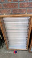 4 X purpose made model car display cabinets with 10 glass shelves in each - 2