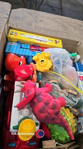 Box of children's toys, books and jigsaws