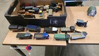 Box of die cast trains and wagons
