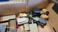 Box of die cast trains and wagons - 8