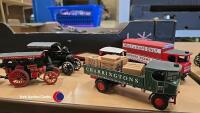 Box of die cast trains and wagons - 2