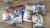 Box of vintage computer games inc Playstation console and games - 2