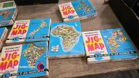 Box of vintage Waddingtons jig map puzzles - 2