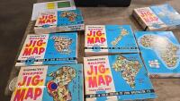 Box of vintage Waddingtons jig map puzzles - 3
