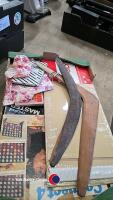 Box of children's games inc tennis racket and boomerangs - 3