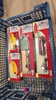 Box of trackside models - lorry's etc - all boxed